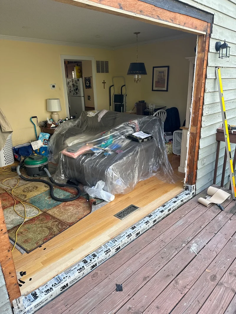Patio door properly flashed